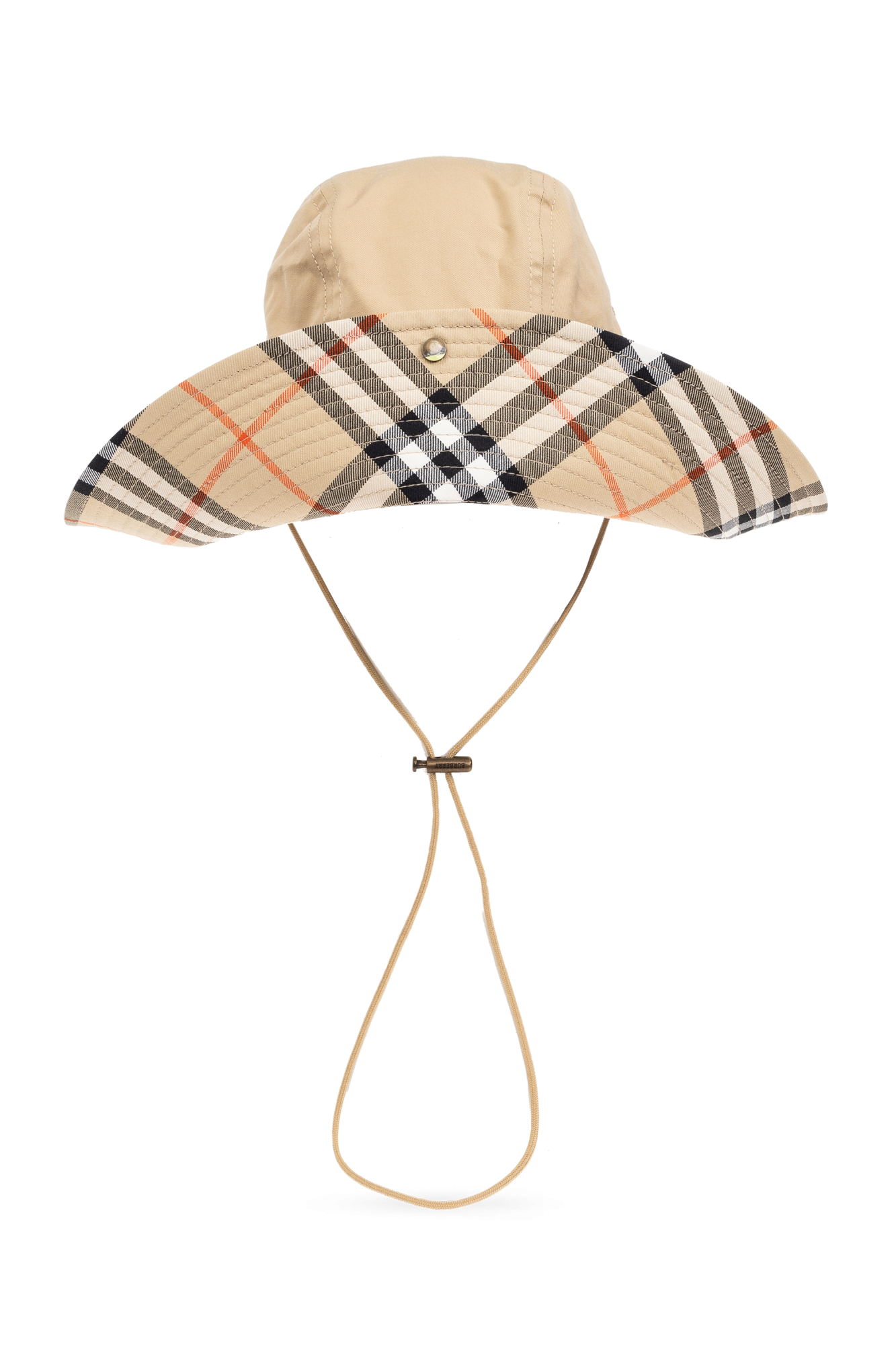 【関税＆送料込み】Burberry 'Check' Beige Cotton Hat Burberry 'check' Beige Cotton Hat - ShopStyle